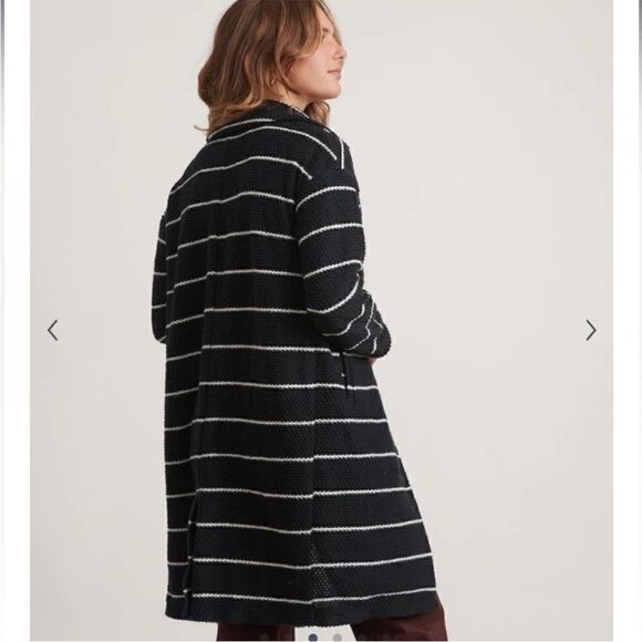 NWT MARINE LAYER Birdseye Coat in Real Black Size XS - Picture 2 of 12